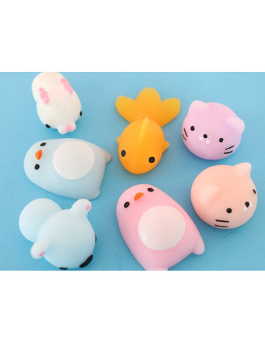 Mini squishy tête de chat rose - anti-stress - la petite epicerie