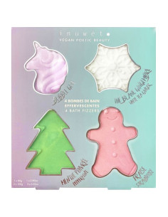 Inuwet coffret 4 fizzers bombes de bain noel