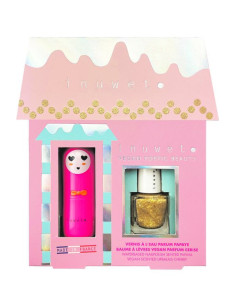 Inuwet coffret juliette vernis kids gold et baume fraise