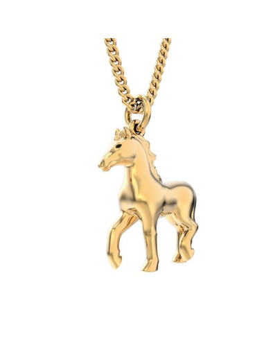 Collier cheval - chocli