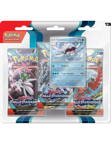 Pokémon EV04 : Pack 3 Boosters - Ecarlate et Violet - Faille Paradoxe