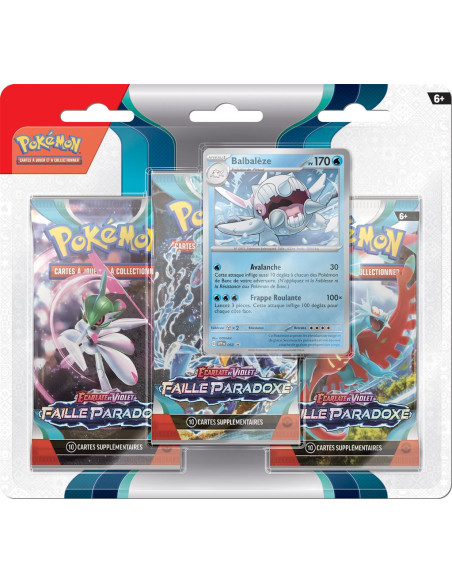 Pokémon EV04 : Pack 3 Boosters - Ecarlate et Violet - Faille Paradoxe