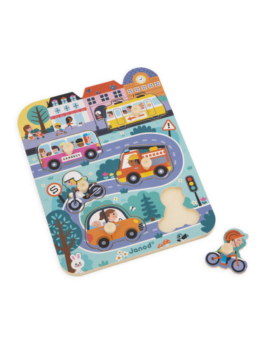 Puzzle dans la ville - 6 pcs - janod