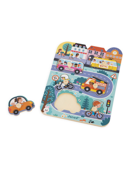 Puzzle dans la ville - 6 pcs - janod