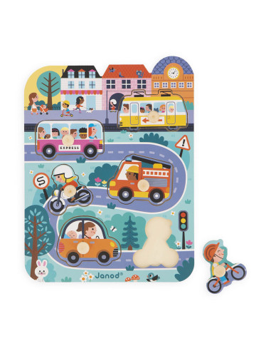 Puzzle dans la ville - 6 pcs - janod