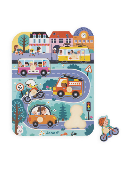 Puzzle dans la ville - 6 pcs - janod
