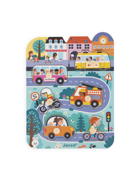 Puzzle dans la ville - 6 pcs - janod