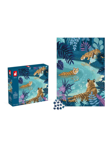 Puzzle tigres au clair de lune - 1000 pcs - janod