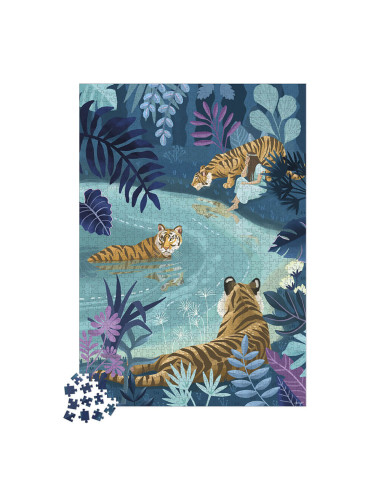 Puzzle tigres au clair de lune - 1000 pcs - janod