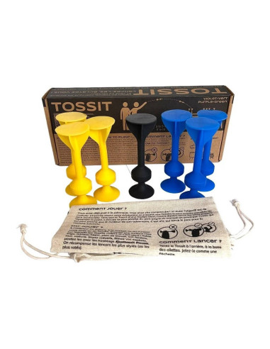 Tossit bleu-jaune - jeu de flechettes ventouse