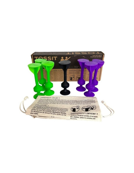 Tossit violet-vert - jeu de flechettes ventouse