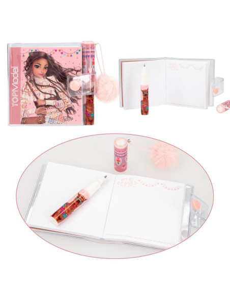 Topmodel mini bloc-notes avec stylo cosy