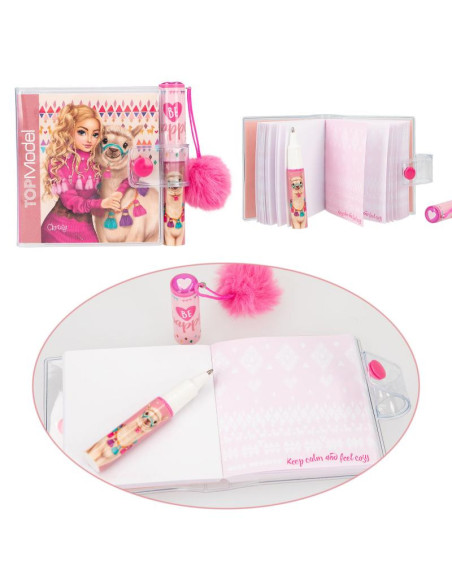 Topmodel mini bloc-notes avec stylo cosy