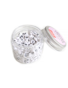 Pot perles lettres - blanc et noir - la petite epicerie 2