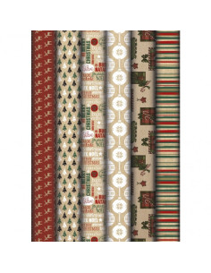 Papier cadeau kraft brun 60g 2m x0.7m noel - clairefontaine