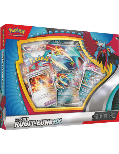 Pokémon: Coffret ex 4 boosters. Rugit-Lune/Garde-de-Ferex