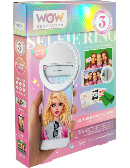 Clip lumineux a selfies et accessoires - wow generation