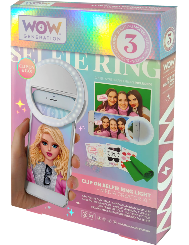 Clip lumineux a selfies et accessoires - wow generation