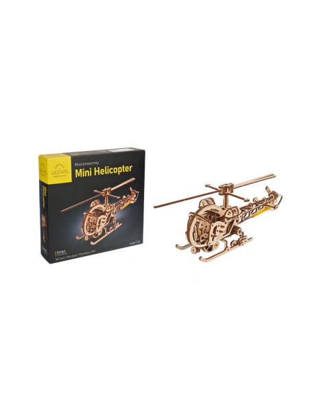 Mini hélicoptère - puzzle 3d en bois - ugears - models