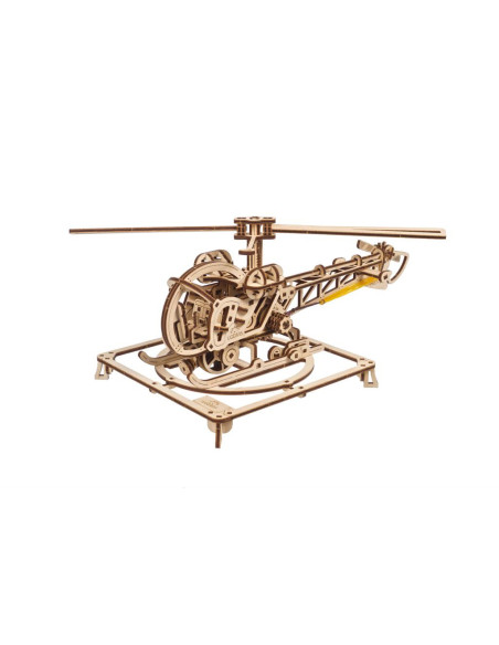 Mini hélicoptère - puzzle 3d en bois - ugears - models