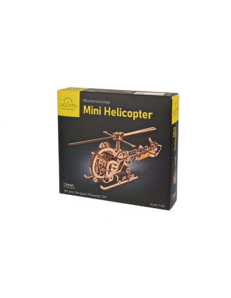 Mini hélicoptère - puzzle 3d en bois - ugears - models