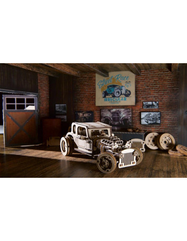 UGEARS Hot Rod Furious Mouse - Maquette rétro en bois