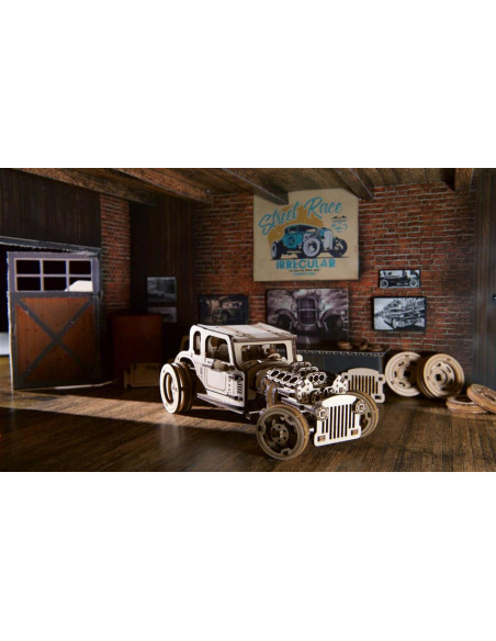 UGEARS Hot Rod Furious Mouse - Maquette rétro en bois