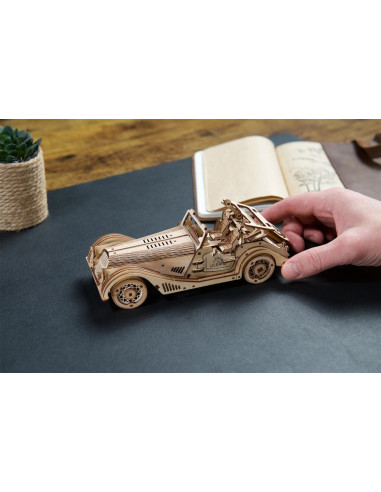 UGEARS Rapid Mouse - Voiture de sport mécanique en bois