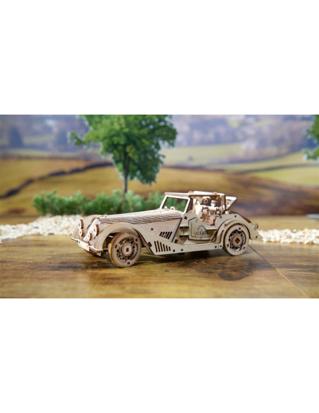 UGEARS Rapid Mouse - Voiture de sport mécanique en bois