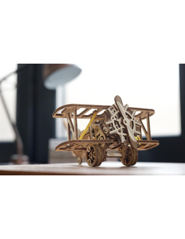 UGEARS Mini Biplan - Maquette aviation vintage en bois