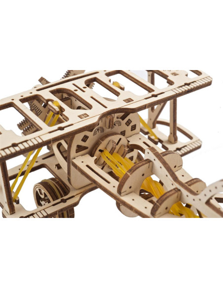 UGEARS Mini Biplan - Maquette aviation vintage en bois