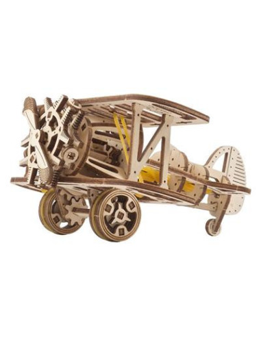 UGEARS Mini Biplan - Maquette aviation vintage en bois