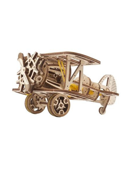 UGEARS Mini Biplan - Maquette aviation vintage en bois