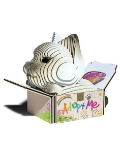 Eugy 3D Chat Mocha - Puzzle chat domestique écologique