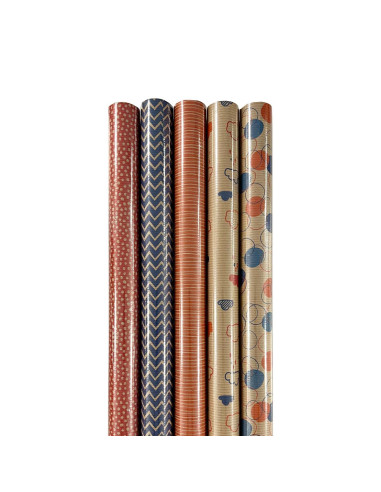 Papier cadeau kraft fantaisie 2x0.7m - Clairefontaine