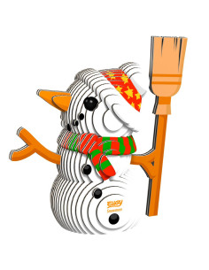 Eugy puzzle 3d - noel - bonhomme de neige