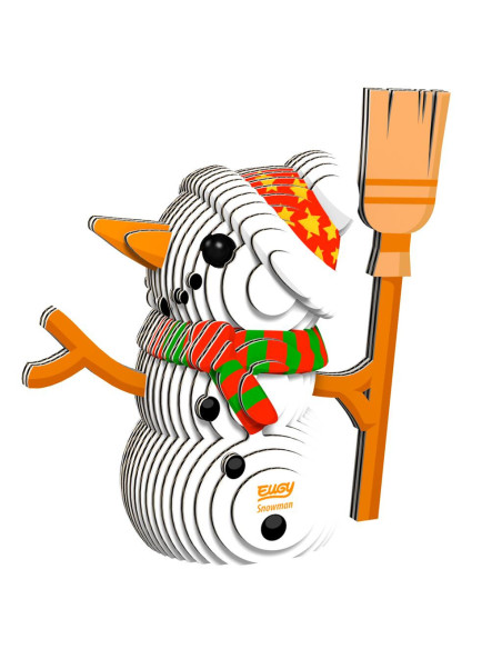 Eugy puzzle 3d - noel - bonhomme de neige