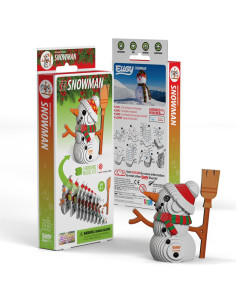 Eugy puzzle 3d - noel - bonhomme de neige 2