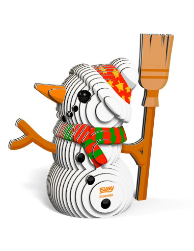 Eugy puzzle 3d - noel - bonhomme de neige