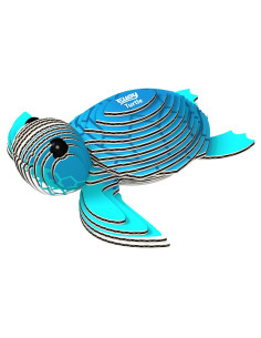 Eugy 3D Tortue de Mer - Puzzle animal marin écologique