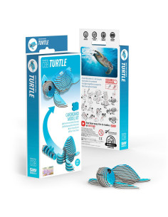 Eugy 3D Tortue de Mer - Puzzle animal marin écologique 2