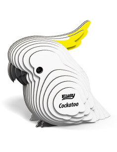 Eugy puzzle 3d - oiseau - cacatoes