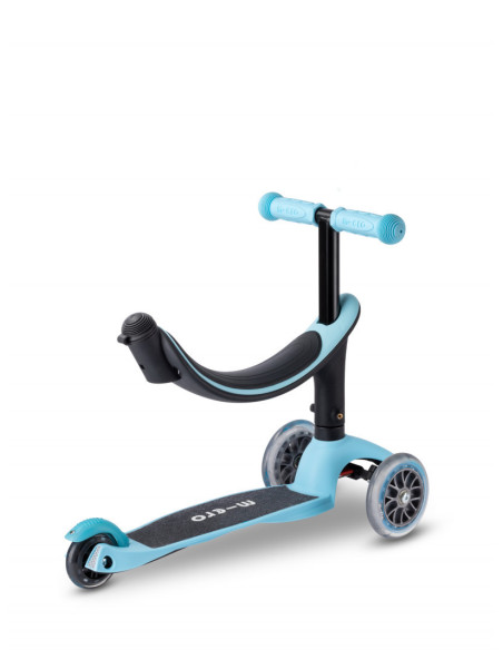 Twinly Trottinette évolutive pour enfants 3 en 1 DINLY, multifonctionnel coureurs, trottinette pour enfant, scooter avec casque de 1 à 6 ans fonction vélo d'équilibre LED 30 kg (Vert