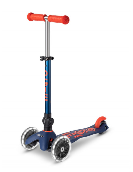 Trottinette mini micro deluxe pliable bleu marine led