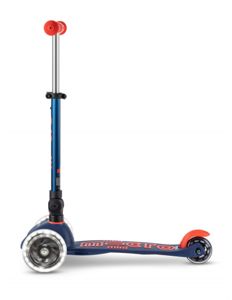 Trottinette mini micro deluxe pliable bleu marine led
