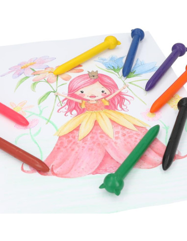 Princess Mimi Cire à colorier avec embout chat