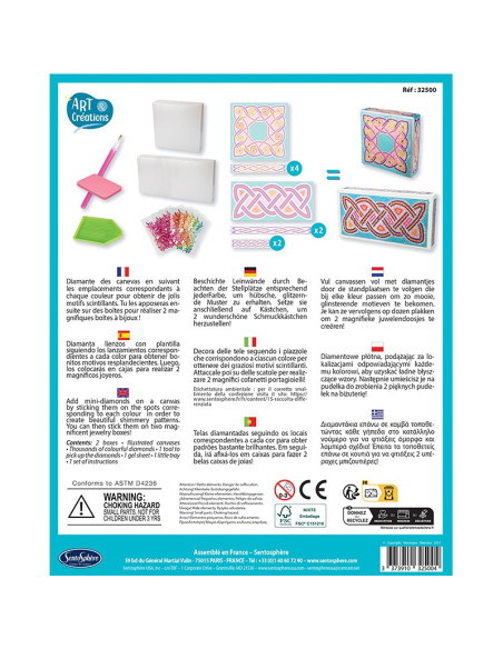 Art & creations - boite a bijoux a diamanter motifs celtiques