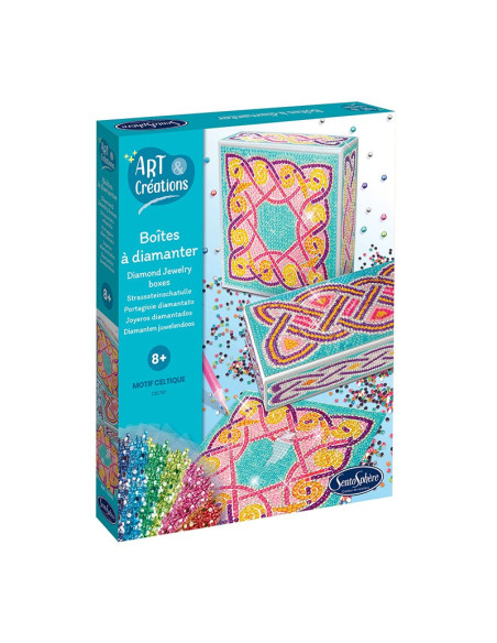 Art & creations - boite a bijoux a diamanter motifs celtiques