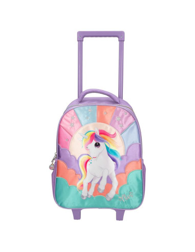 Ylvi trolley valise led à roulettes