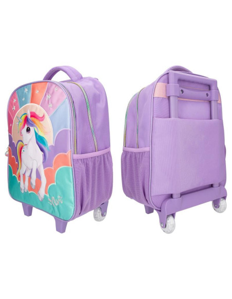 Ylvi trolley valise led à roulettes
